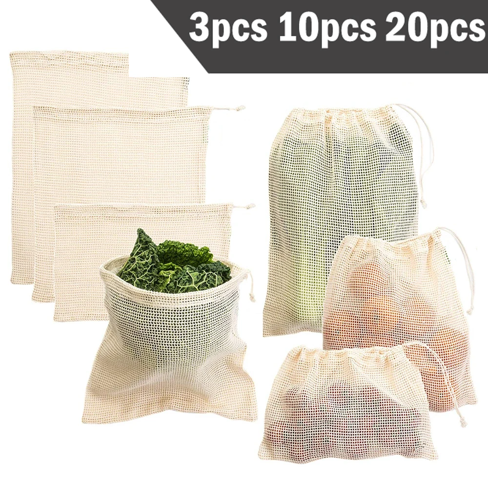 Reusable Produce Bag - 3 6 10 adet Yeniden Kullanılabilir