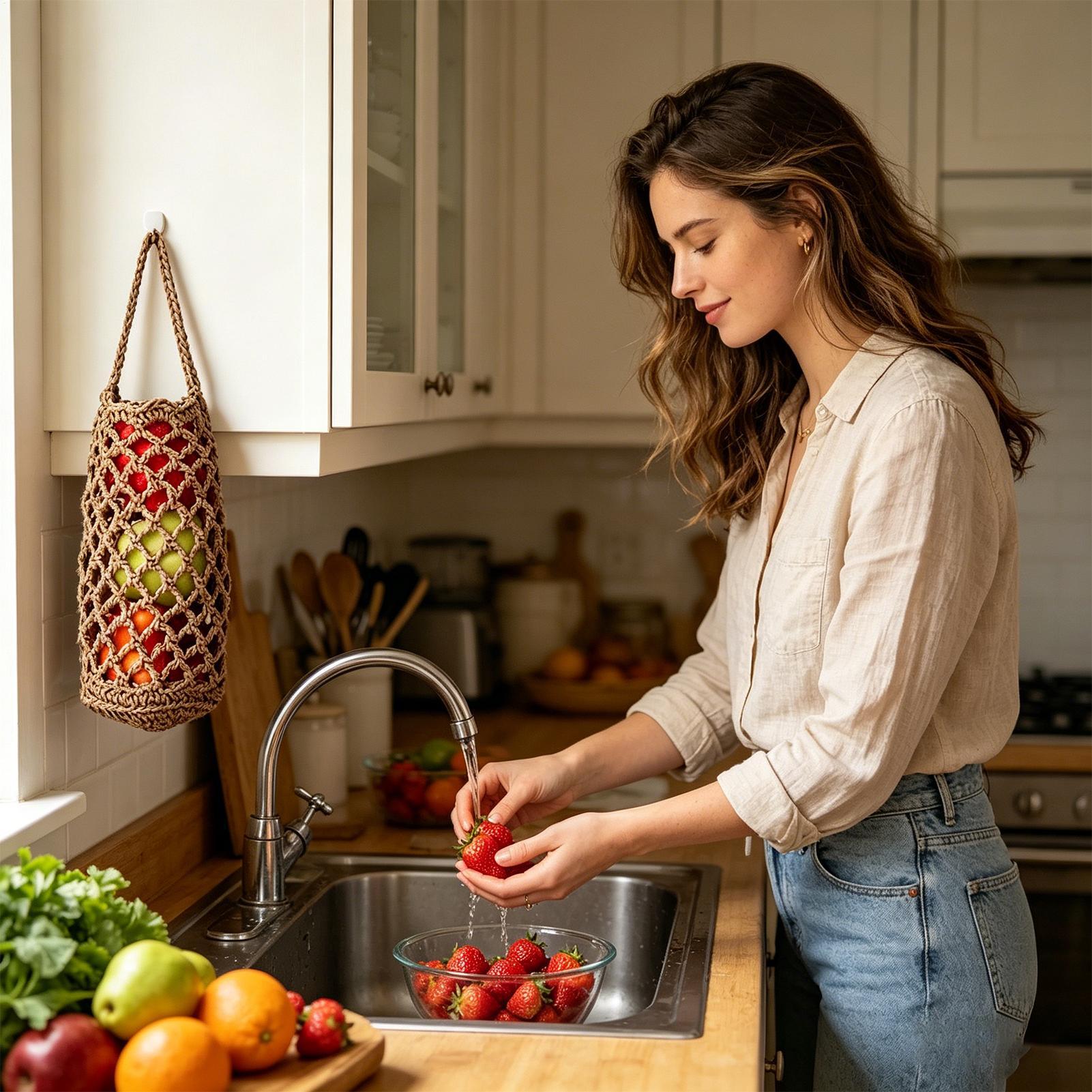 Boho El Dokuması Sebze Saklama - Reusable Produce Bag incelemesi ve fiyatı